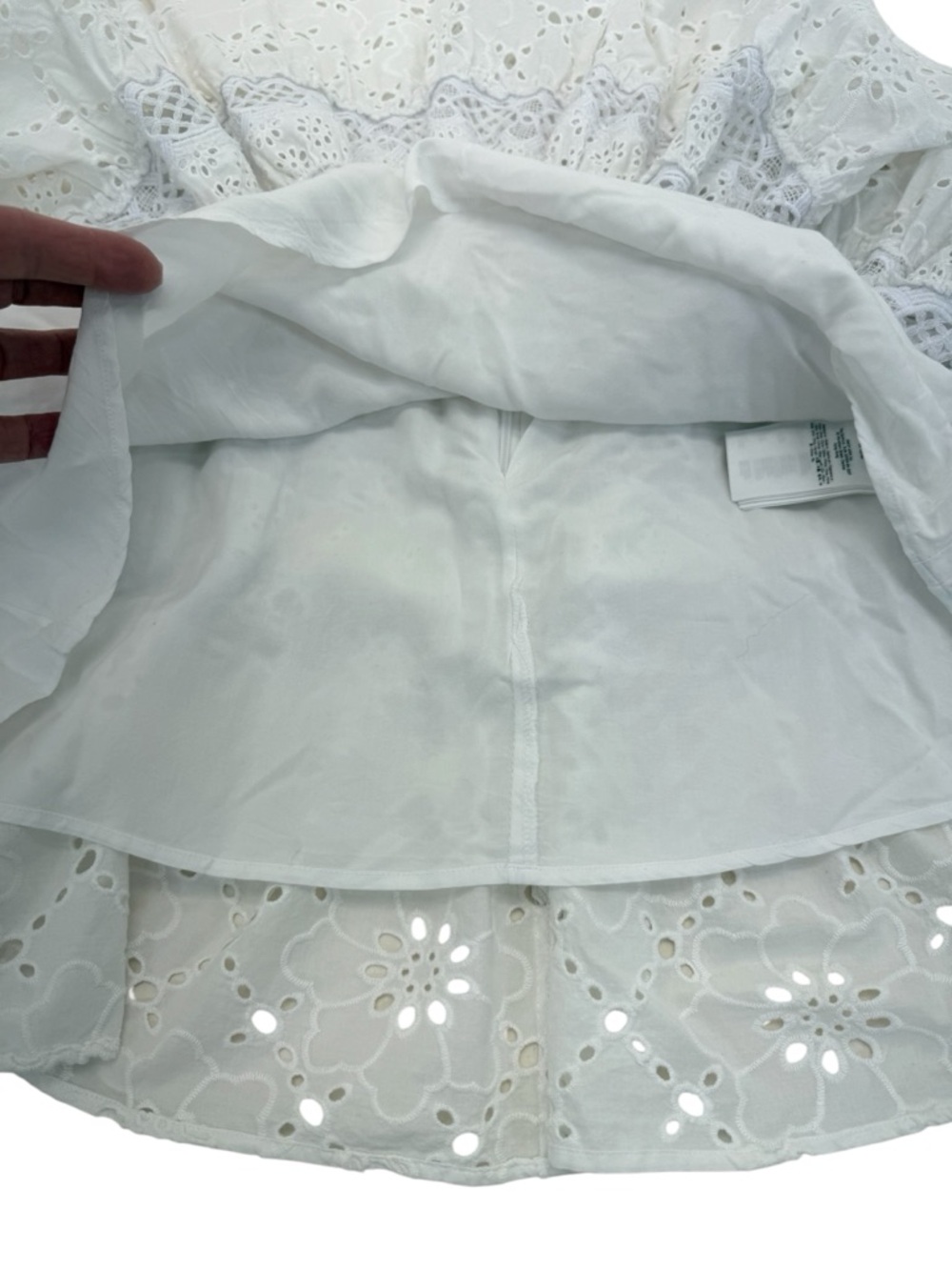 Maje Rayanette Guipure Skater Dress 36 White - Picture 8 of 16
